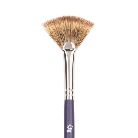 Royal & Langnickel® Sovereign™ Synthetic Long Handle Fan Blender Brush, Size 6